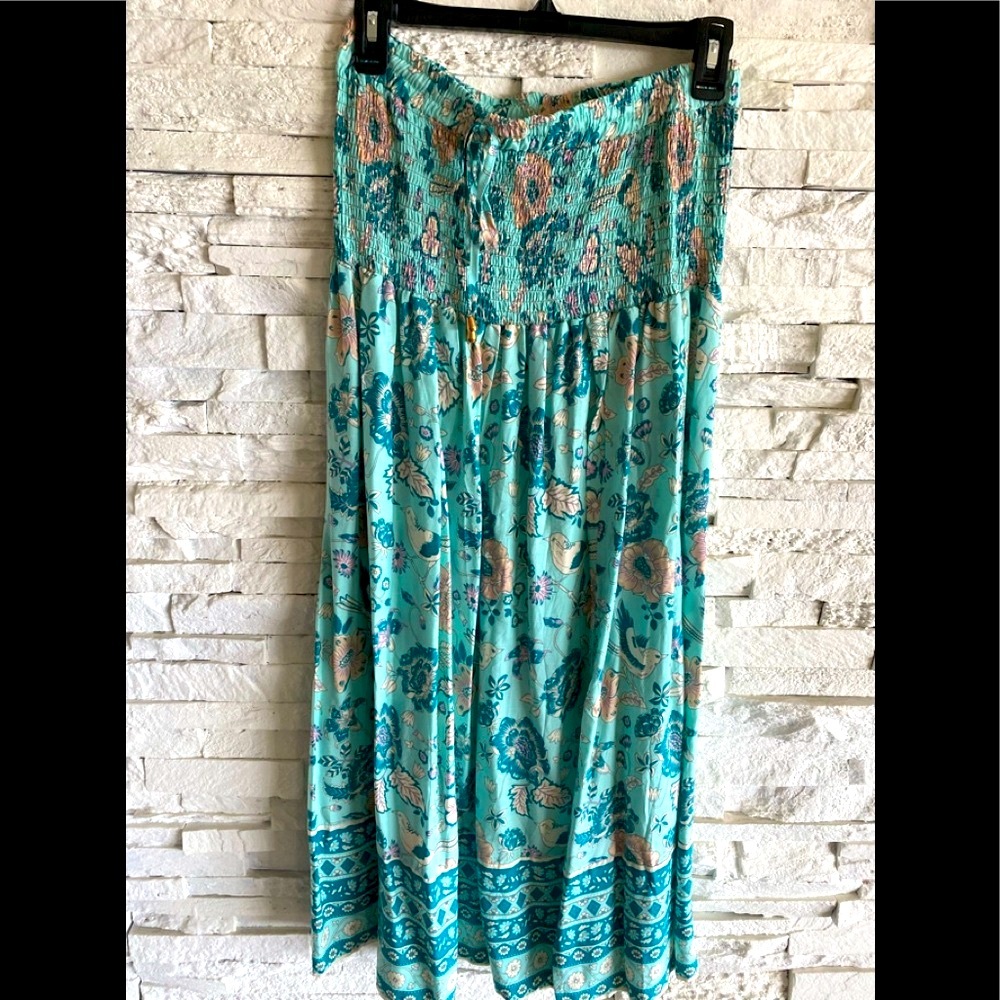 Turquoise Maxi Skirt